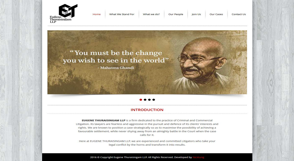 NICKTUNG client, Singapore business we built for