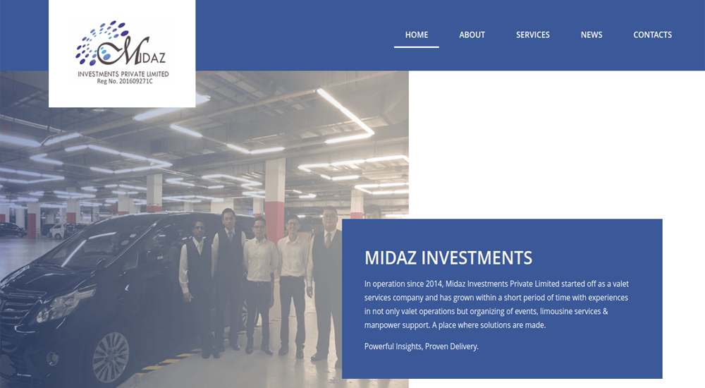 NICKTUNG client, Singapore business we built for